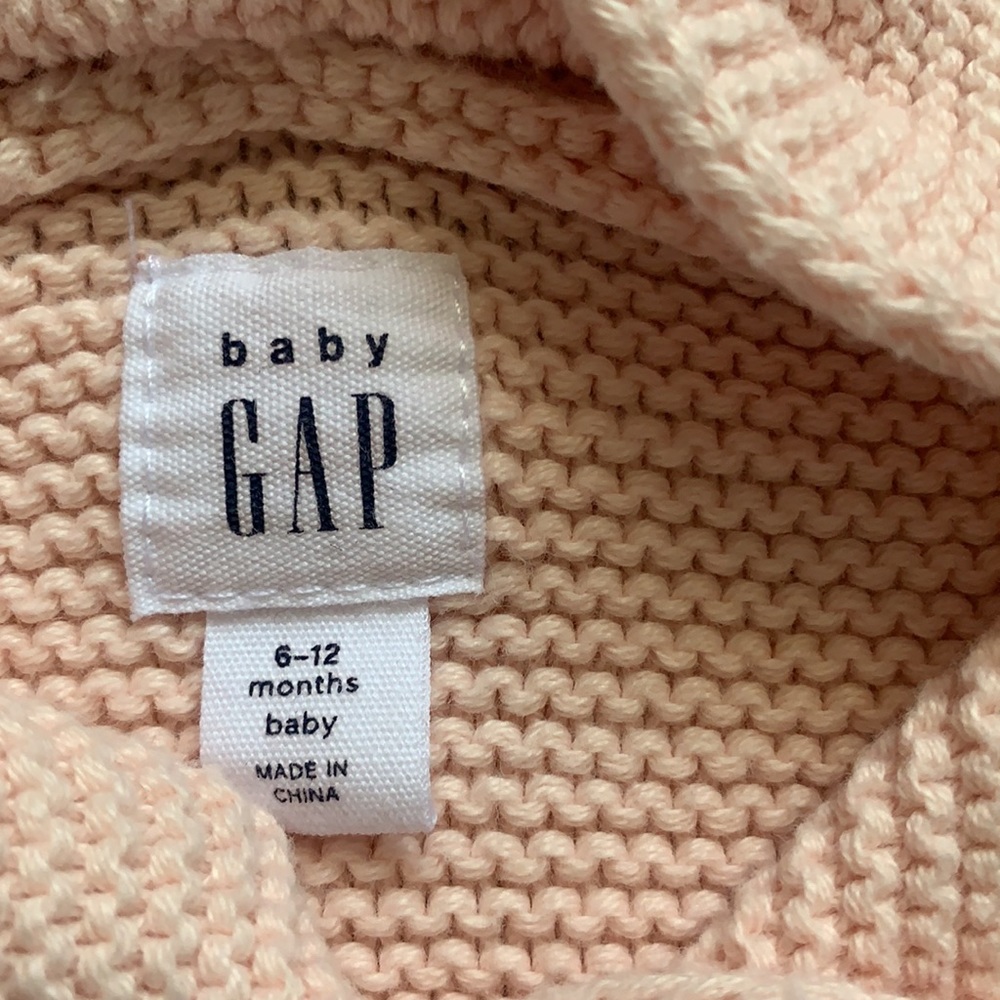 Baby GAP 6-12mo button teddy hoodie - Picture 2 of 4